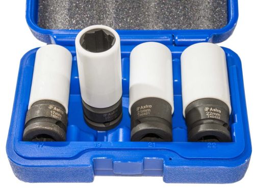 rászorult/külső sérült csavar leszedő légkulcsfej készlet, 1/2", 4 darabos