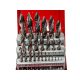 fém csigafúró készlet (Hyper-Step), 1-13mm, 25 darabos