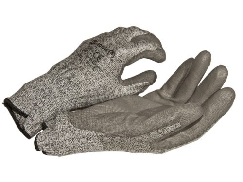 PU tenyérmártott, nylon VÁGÁSÁLLÓ (3-as szintű, EN 4342) kesztyű, XL-es
