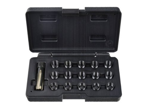 Geko gyújtógyertya menetjavító készlet, M14x1.25mm, 16 részes