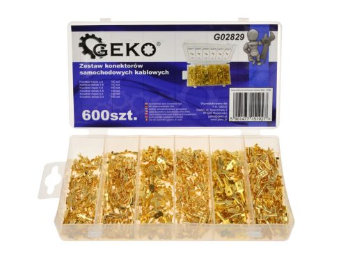 Geko autós kábelcsatlakozó szett, 600db