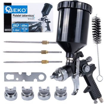 Geko HVLP festékpisztoly 4 fúvóka, 1.3-2.0mm