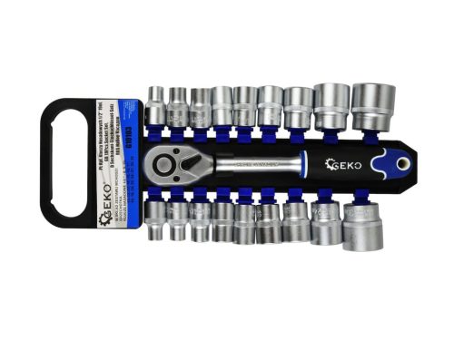 Geko dugókulcs készlet, 1/2", 8-32mm, 19 részes