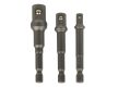 Geko dugókulcs adapter készlet fúrókhoz, 1/4", 3/8" és 1/2", 3db