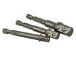 Geko dugókulcs adapter készlet fúrókhoz, 1/4", 3/8" és 1/2", 3db