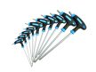 Geko T-típusú Torx csavarhúzó készlet, T9-T50, 10db