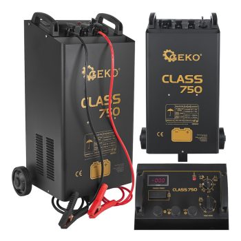 Geko Class 750 LCD akkutöltő és bikázó, 12V/24V, 1550Ah