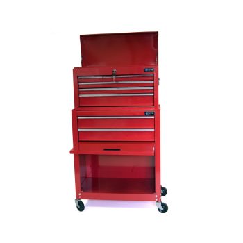   gurulós szerszámos szekrény + láda, 2+6 fiókos, 24"